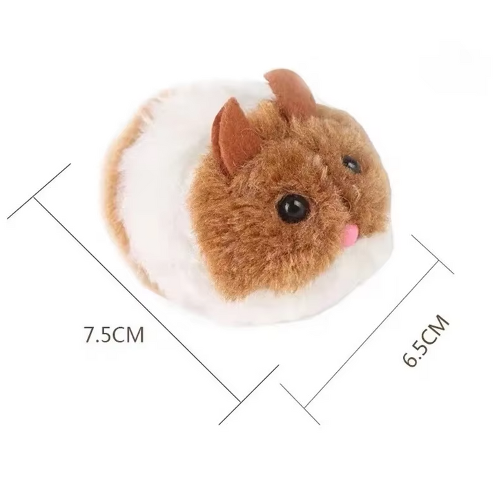 Smart electric plush hamster cat toy provides engaging, realistic movement for ultimate feline entertainment.