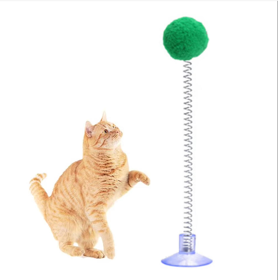 Engaging pet supplies: Interactive suction cup cat toy for endless indoor playtime, fun, and activity.