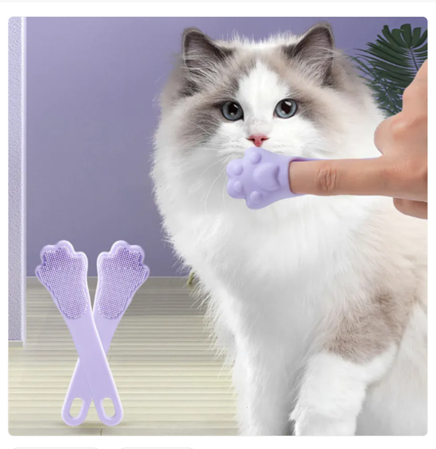 Gentle paw-shaped dog tongue cleaner, vital for daily fresh breath & optimal oral hygiene.