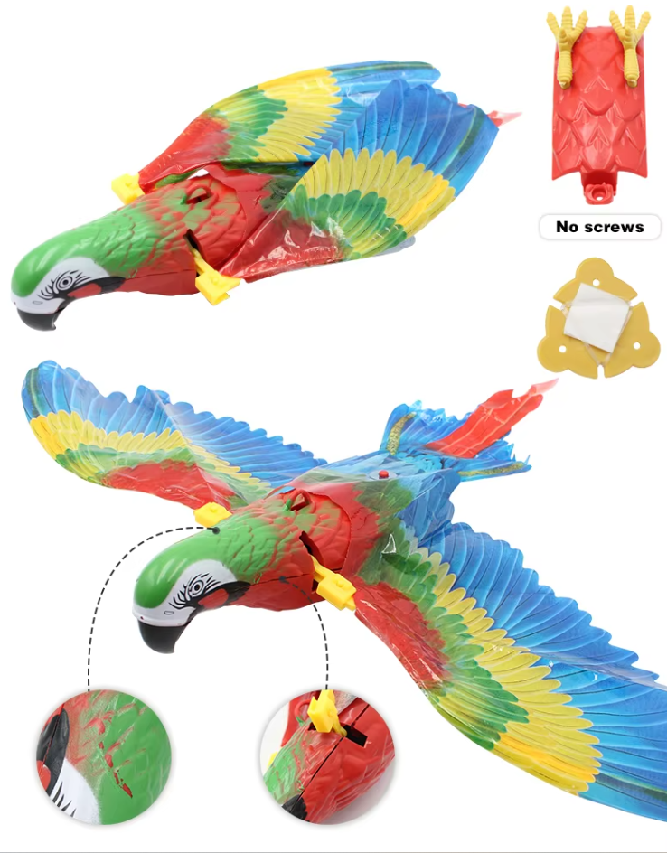 Interactive flying eagle cat toy for indoor cats, stimulating hunting instincts & feline play.
