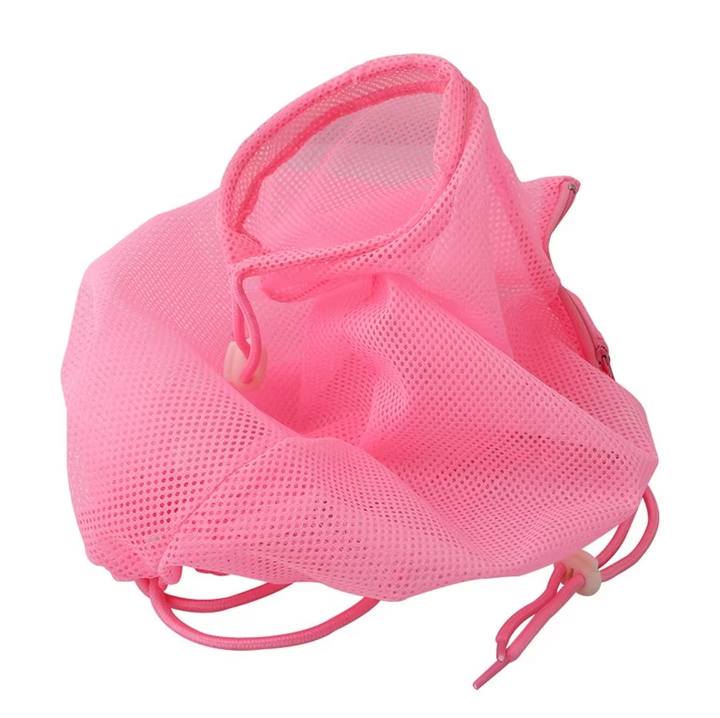 Gentle handling mesh cat bag for calm bathing, nail trimming, and effective pet grooming.