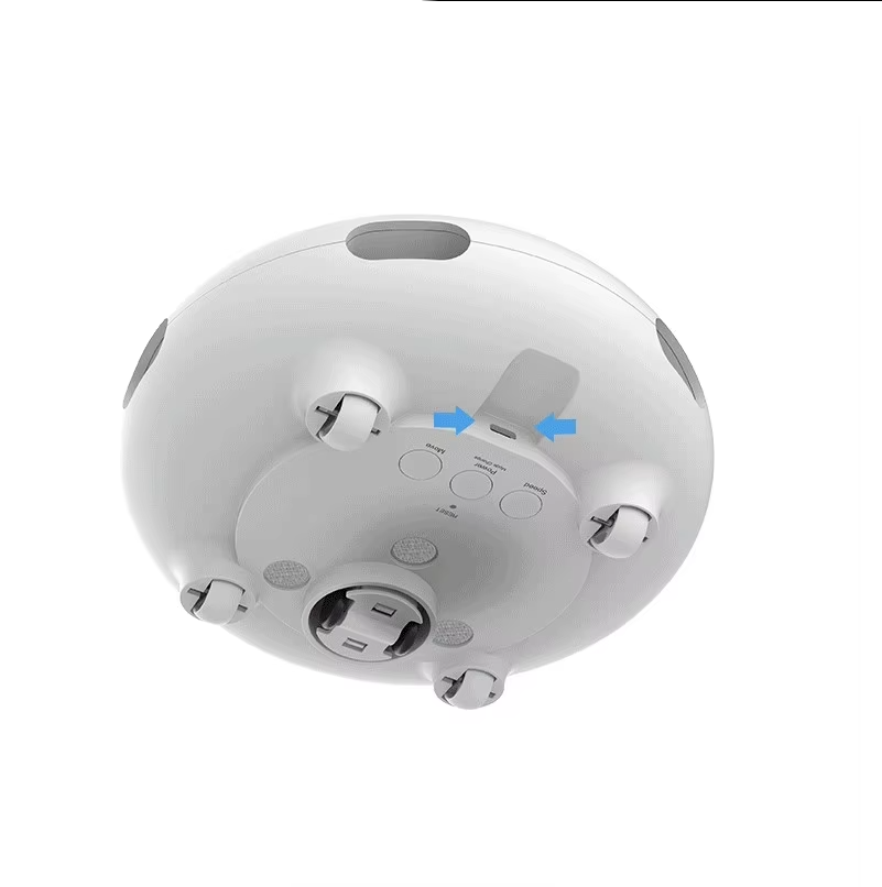 Durable interactive cat toy with LED light & feather promotes active play, pet entertainment, and stress relief.