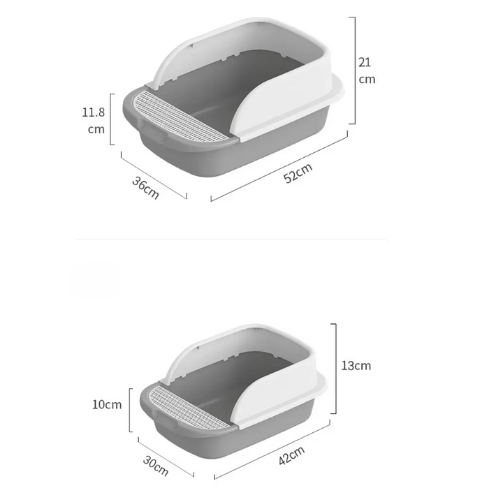 Blue high rim cat litter tray, ideal for hygienic pet care. Easy-clean, mess-free cat supplies.