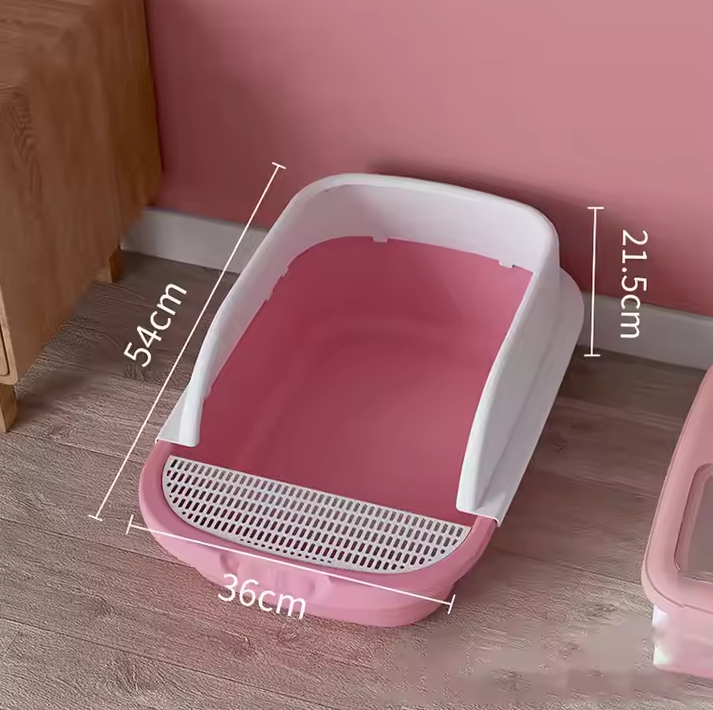 Eco-friendly high rim cat litter tray for sustainable pet hygiene. Durable and easy to clean.