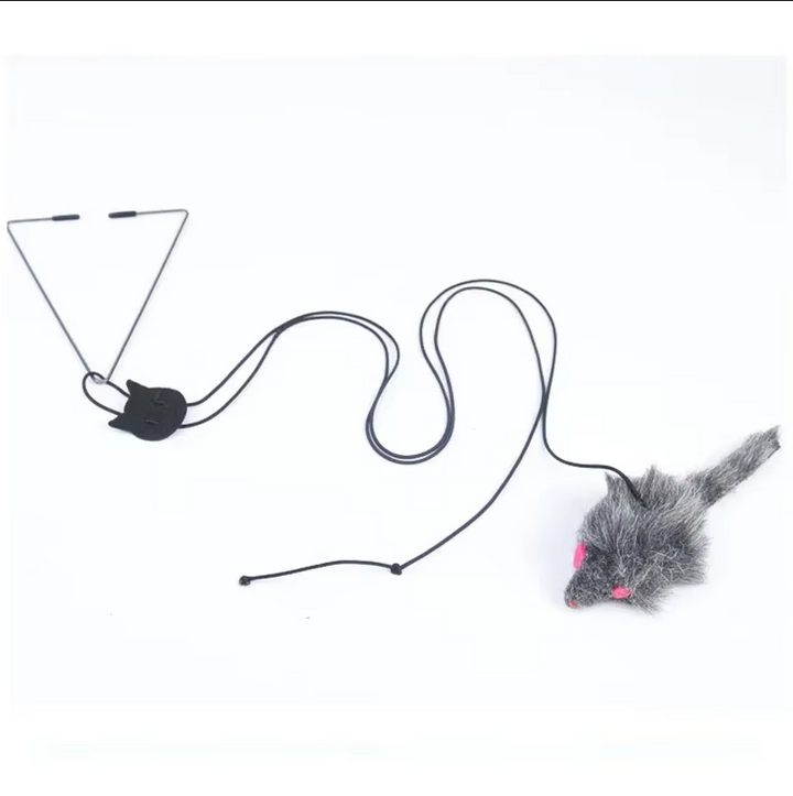 Interactive jumping mouse door toy for cats. Stimulates play & exercise. 3 pack.