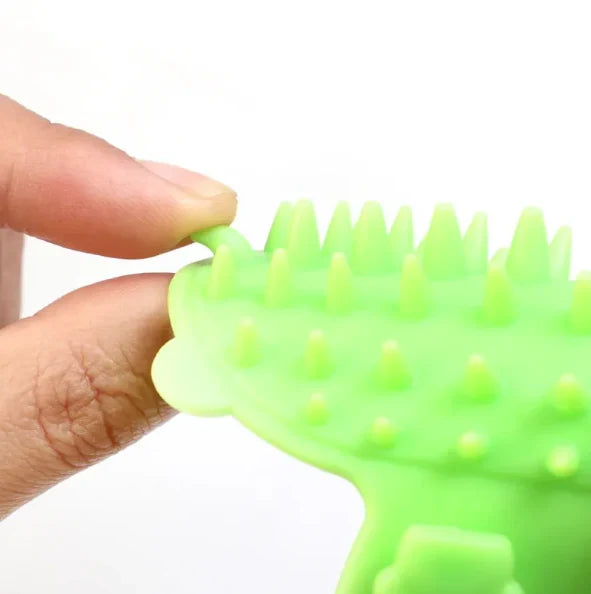 Wall-mounted multi-color silicone cat scratcher for itch relief, daily grooming, & essential cat care.