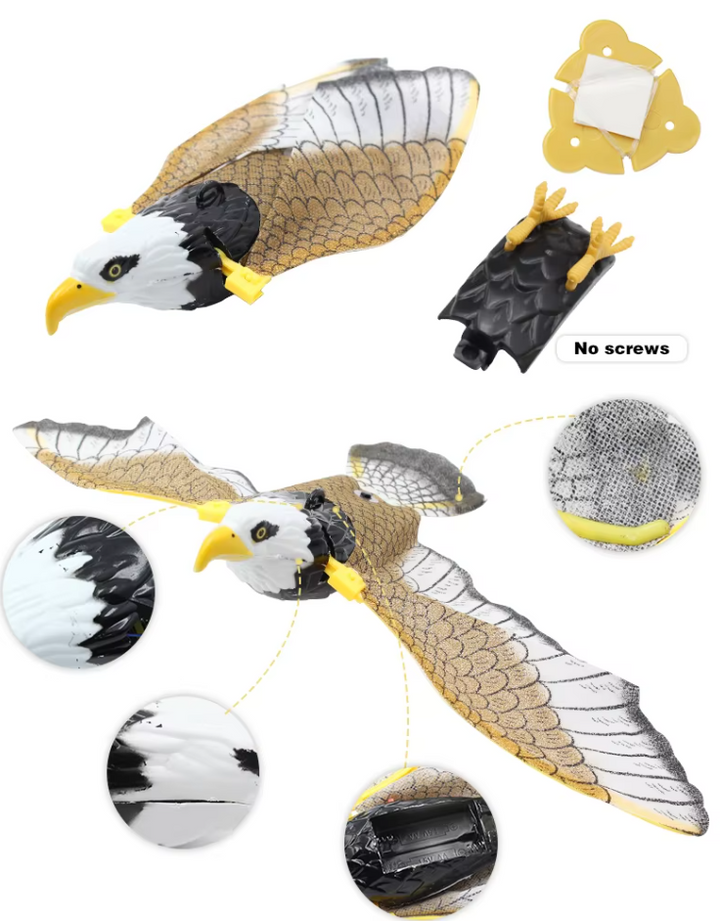Dynamic eagle cat toy for hunting, promoting active play & satisfying your cat's prey drive.