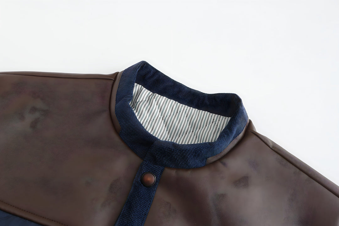 Men's button-down navy quilted jacket, essential fall fashion for casual and comfortable wear.