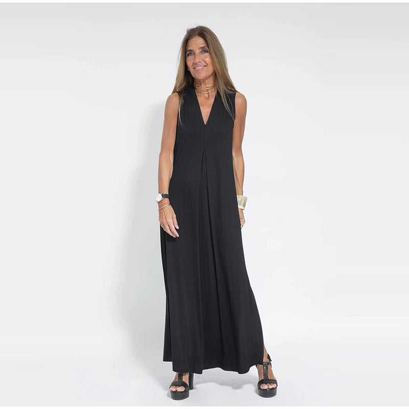 Armorette women's shaping maxi dress, designed for a slimming effect & effortless elegance. Comfortable long dress for all occasions.