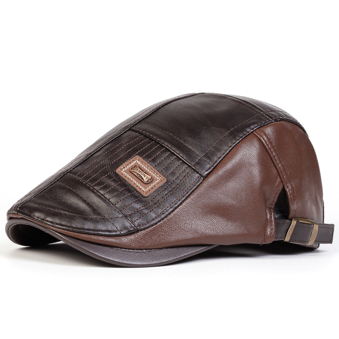 Elegant men's quilted flat cap. A timeless classic hat, perfect for modern everyday style and comfort.