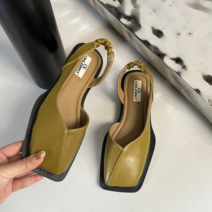 Comfortable women's slip-on flat sandals with orthopedic arch support, great for walking & daily summer style.