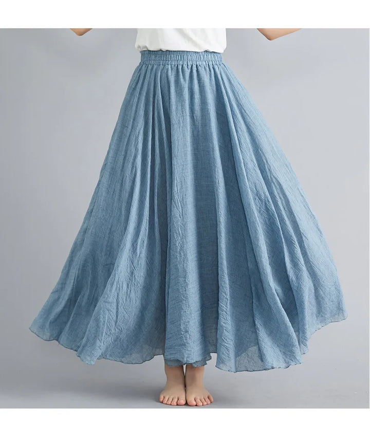 Airy women's maxi skirt, perfect for a casual summer fashion statement.