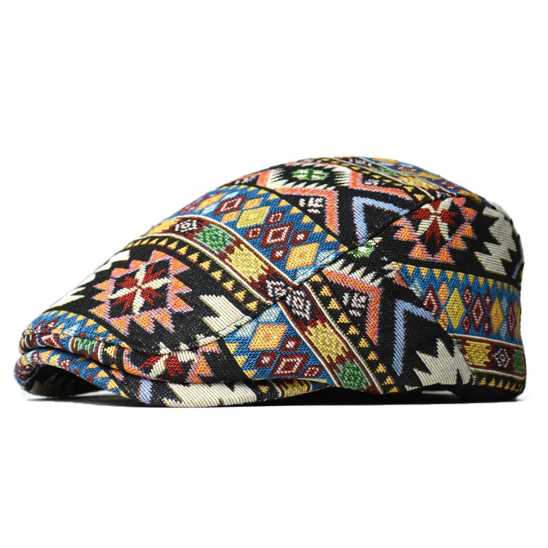 Colorful Aztec print unisex baseball cap. Vintage pattern hat, perfect for casual wear.