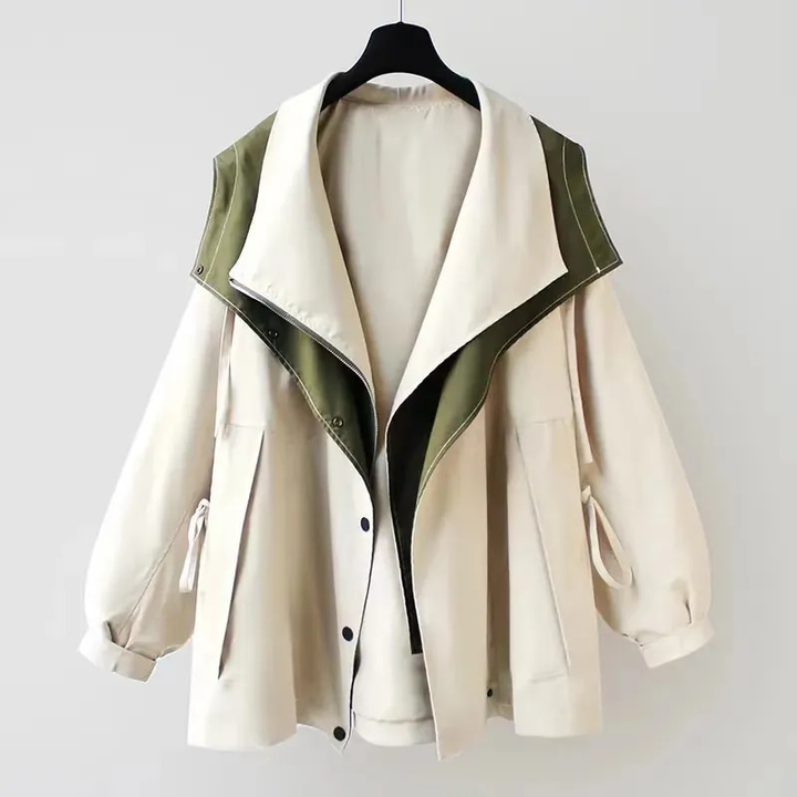 Versatile women's luxury raincoat, a stylish waterproof jacket for all seasonal outerwear and fashion.