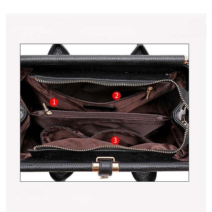 Premium ladies' everyday handbag with stylish alligator embossed leather & multiple functional pockets.