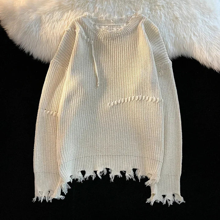 Cozy men's knitted sweater, a comfortable long-sleeve pullover for winter warmth & autumn essential style.