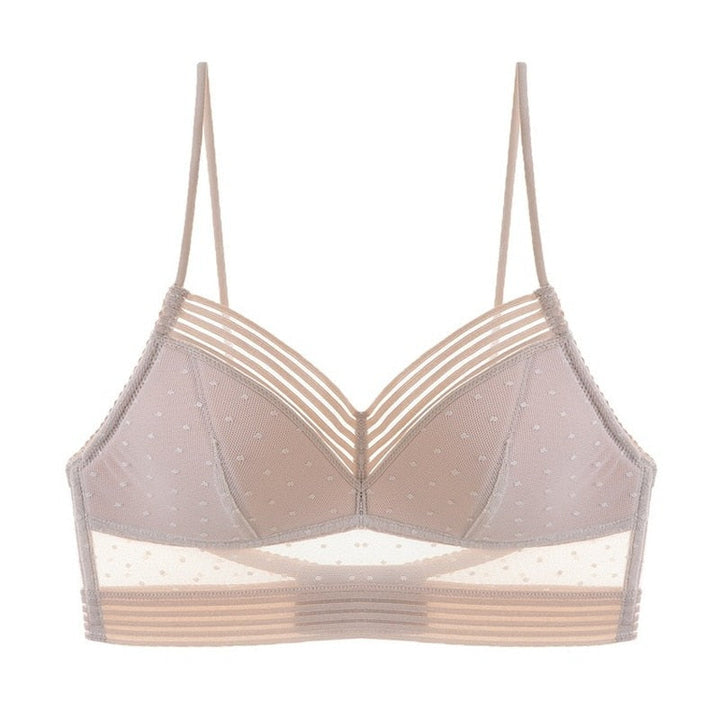 Deep V lace bralette for women, backless and comfortable, great for layering or on its own.