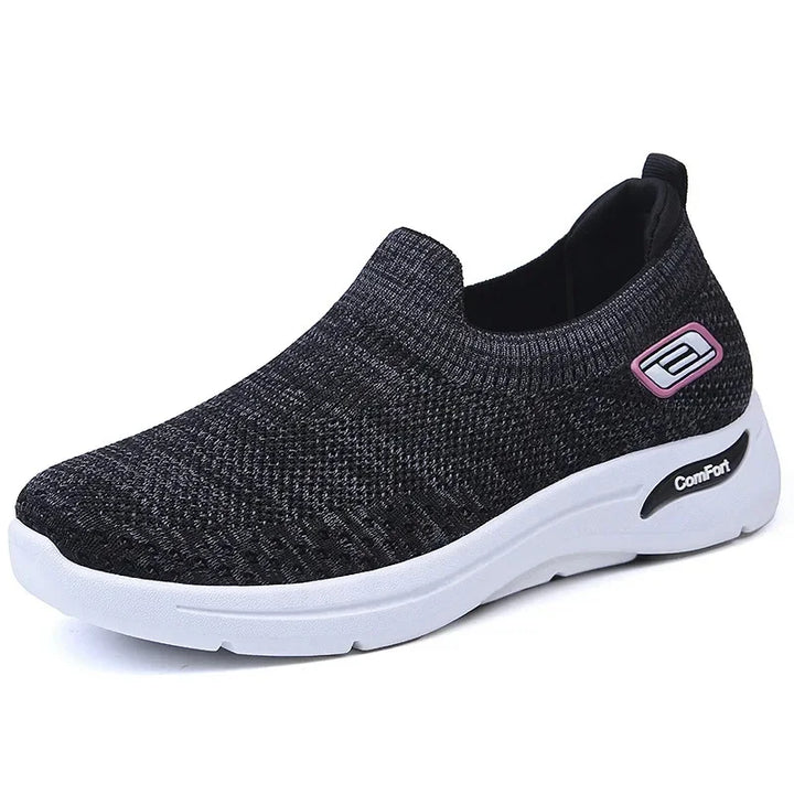 Women's orthopedic slip-on trainers for all-day comfort, ideal for walking and everyday wear.