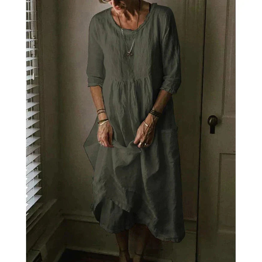 Timeless women's elegant maxi dress with a soft, flowy silhouette for comfortable and chic summer style.