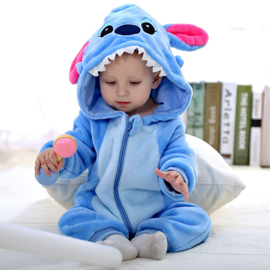 Fun Stitch animal pajama for children. Adorable Stitch sleepsuit, perfect as a cozy romper or playwear.