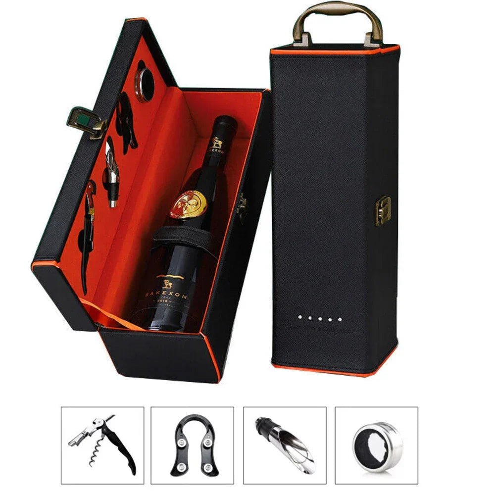 Stylish synthetic leather wine storage case, an elegant solution for wine lovers.