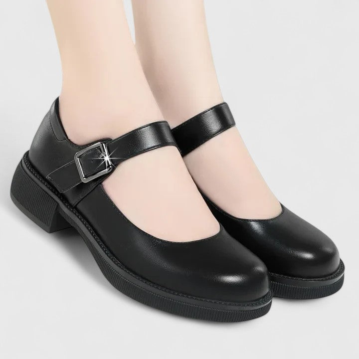 Black women's orthopaedic shoes for ultimate comfort & support, perfect for walking & everyday relief.