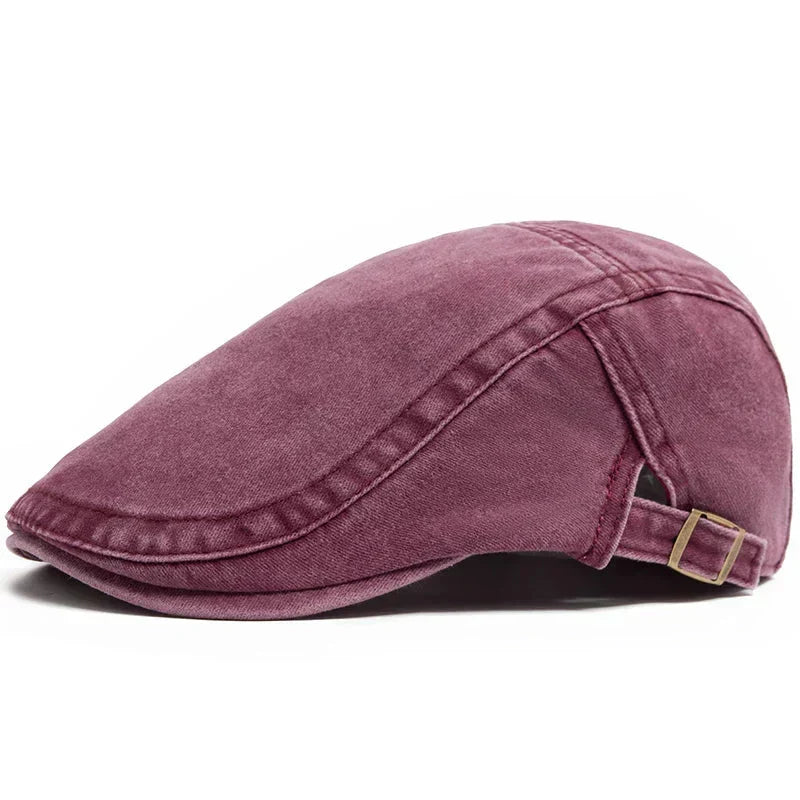 Close-up of a men's classic flat cap, showcasing its timeless style and quality as an everyday hat.