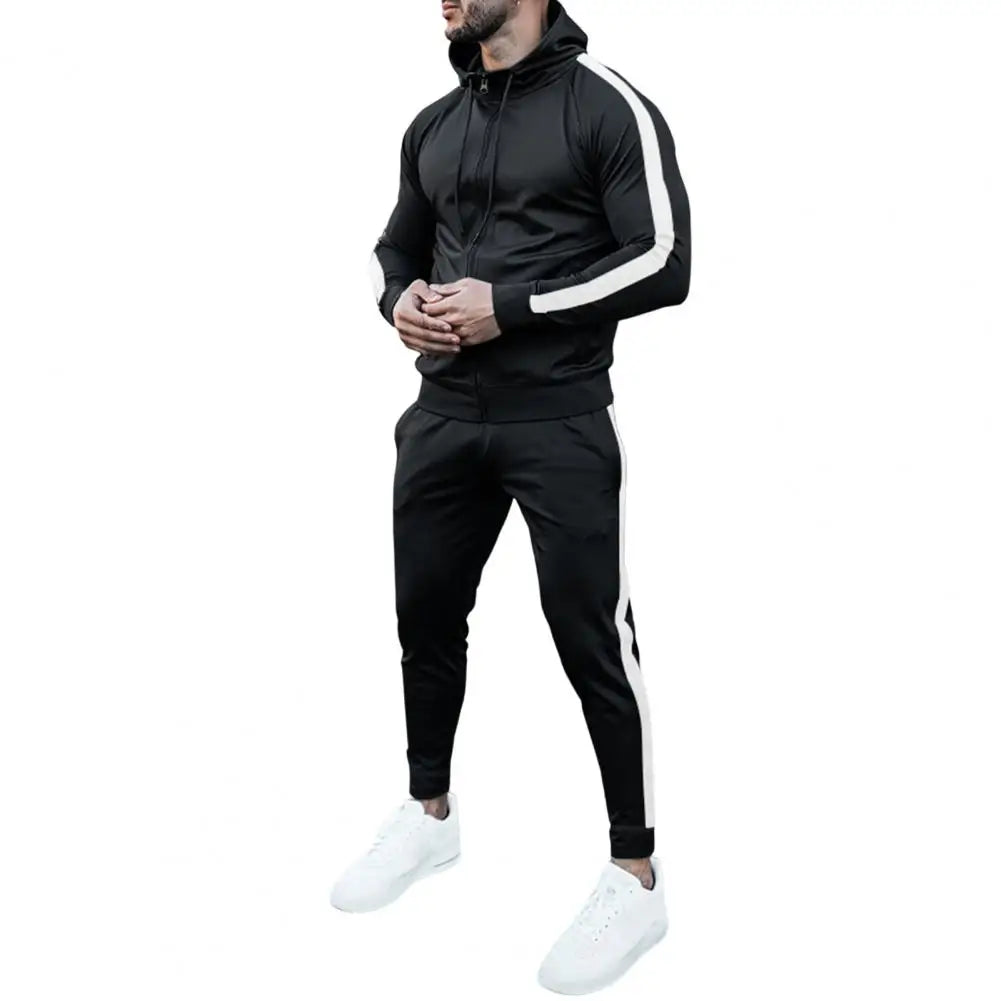 Sporty men's track jacket, part of a comfortable tracksuit set. Ideal for activewear or casual fashion.