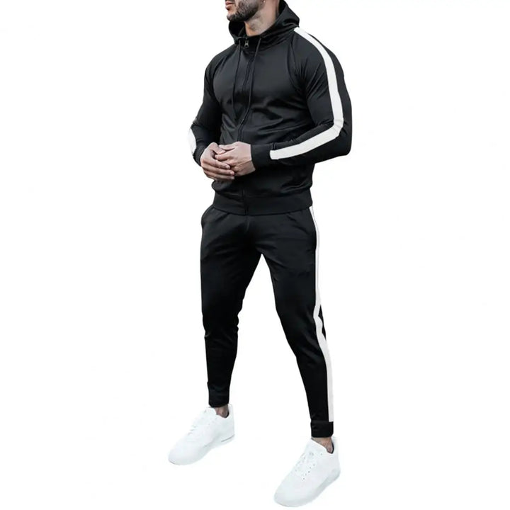 Sporty men's track jacket, part of a comfortable tracksuit set. Ideal for activewear or casual fashion.