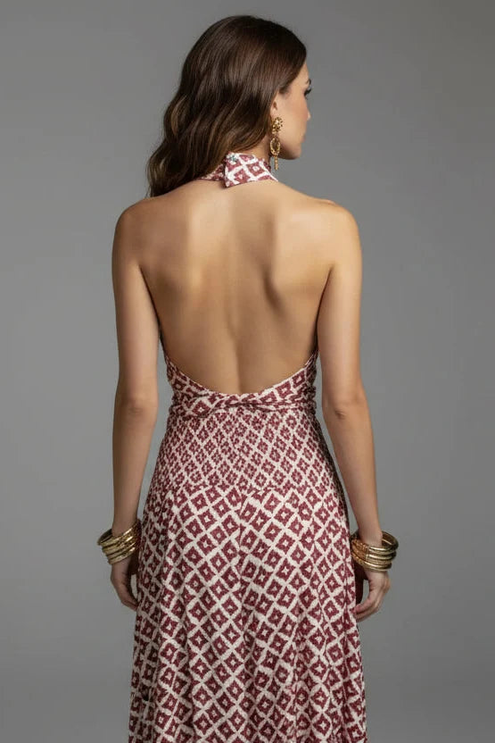 Chic women's ruched off-shoulder midi dress, a flattering formal evening gown with elegant design for special occasions.