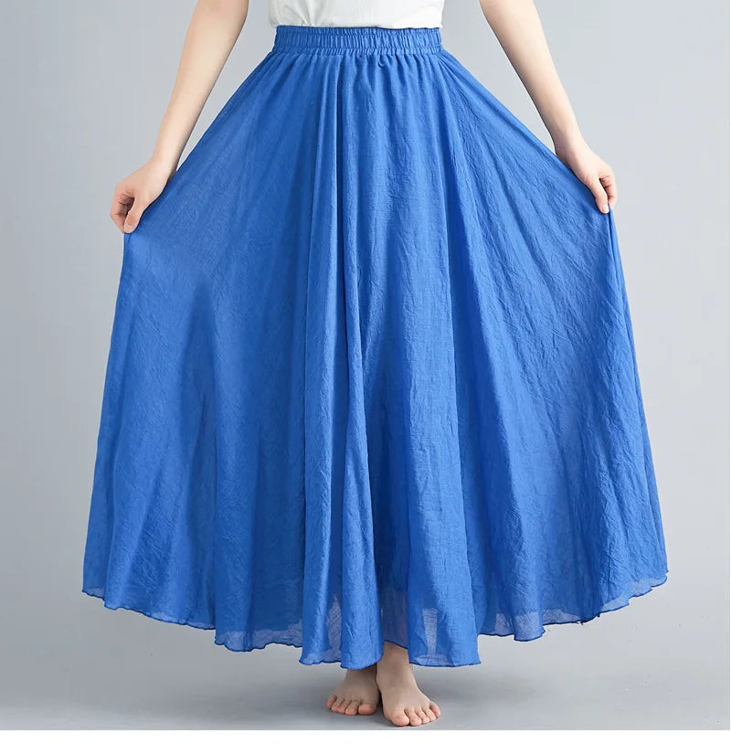 Comfortable women's maxi skirt, casual & airy for everyday wear.