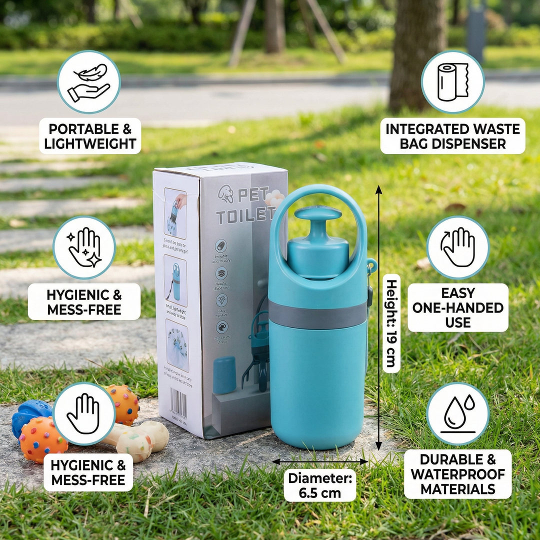 Durable unisex dog poop scooper, a must-have portable pet waste solution for responsible dog owners.