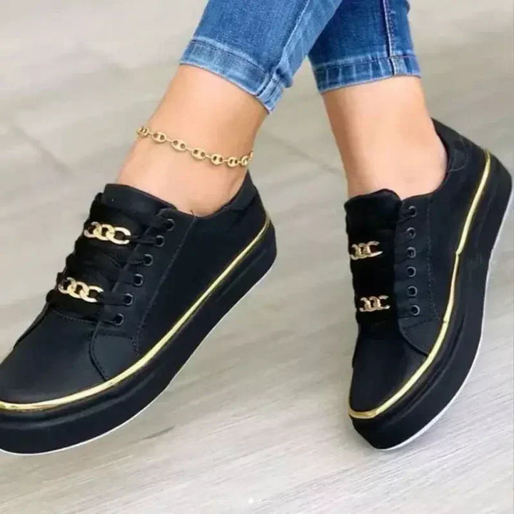 Casual women's walking shoes with advanced arch support, designed for all-day comfort and ergonomic foot health.