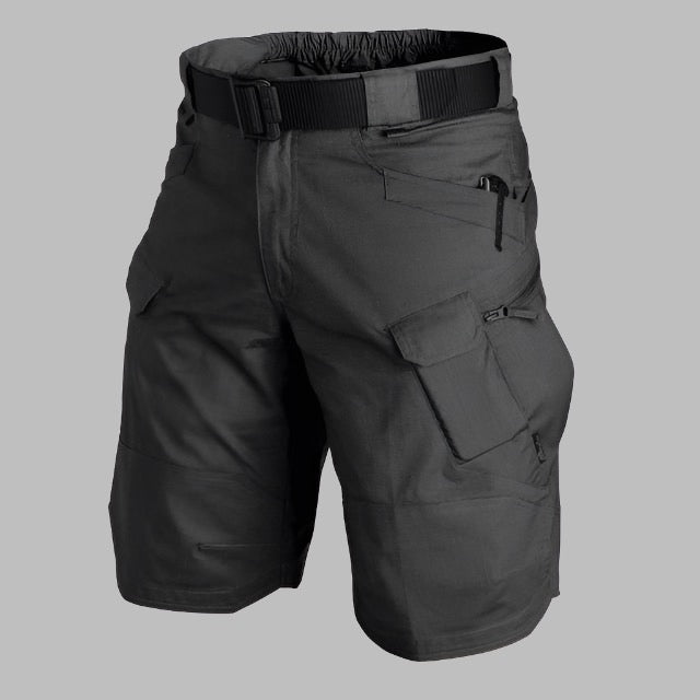 Men's waterproof stretch shorts, ideal for outdoor adventures. Quick-dry & durable activewear.