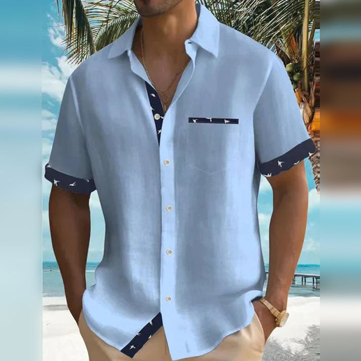 Stylish men's classic slim fit long-sleeve button-down shirt, essential for modern men's fashion.