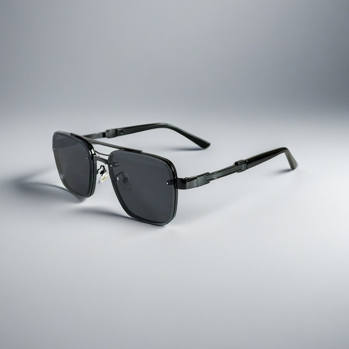 Elegant squared frame sunglasses with gradient lenses, a stylish and lightweight travel essential.