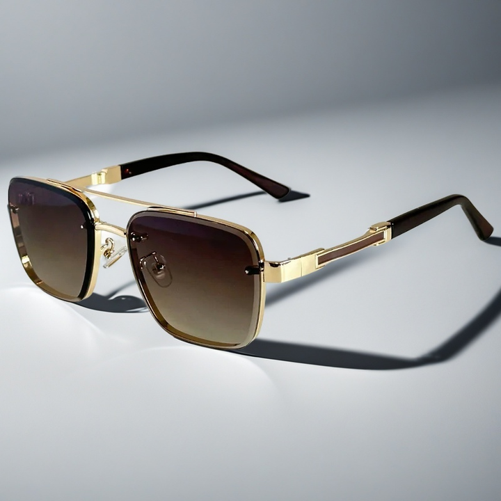 Unisex squared frame sunglasses with gradient lenses, perfect for summer UV protection.