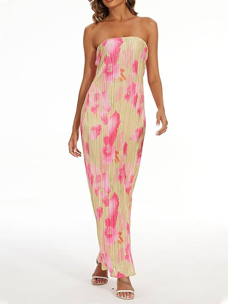 Elegant women's sleeveless maxi dress, a stunning choice for special occasions, evening parties, and summer events.
