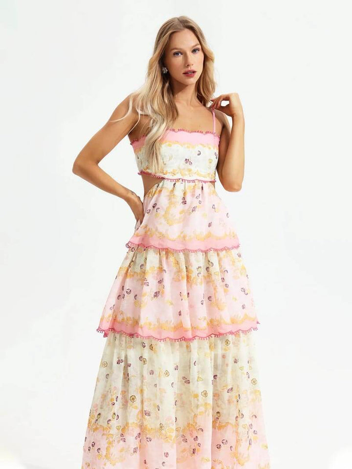 Stylish women's sleeveless maxi summer dress. A versatile, effortless flowing design for any occasion.