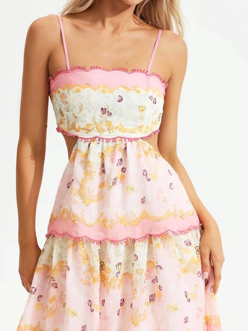 Chic women's long summer dress. An elegant sleeveless maxi perfect for vacation, beach, or an evening party.
