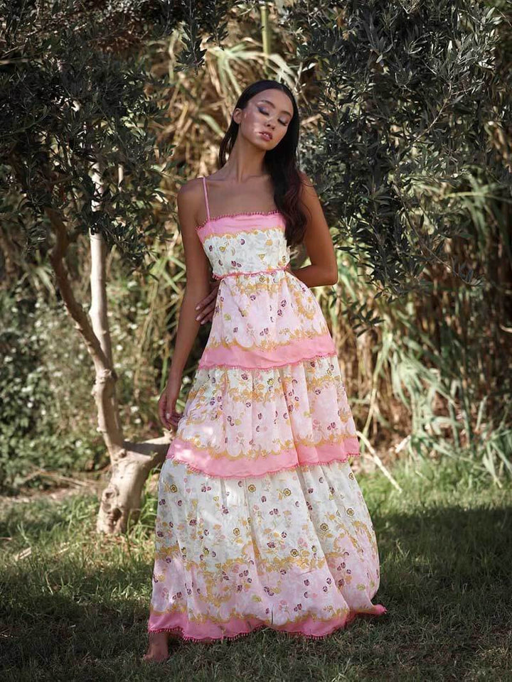 Effortless women's maxi dress. Soft, flowing fabric ideal for summer, holidays, and elegant casual wear.