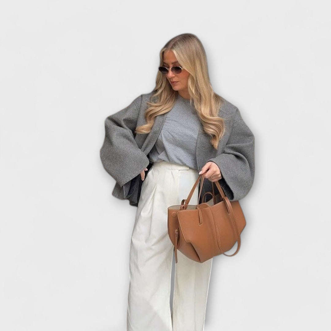 Large elegant vintage leather tote bag, perfect women's daily shoulder bag & functional handbag.