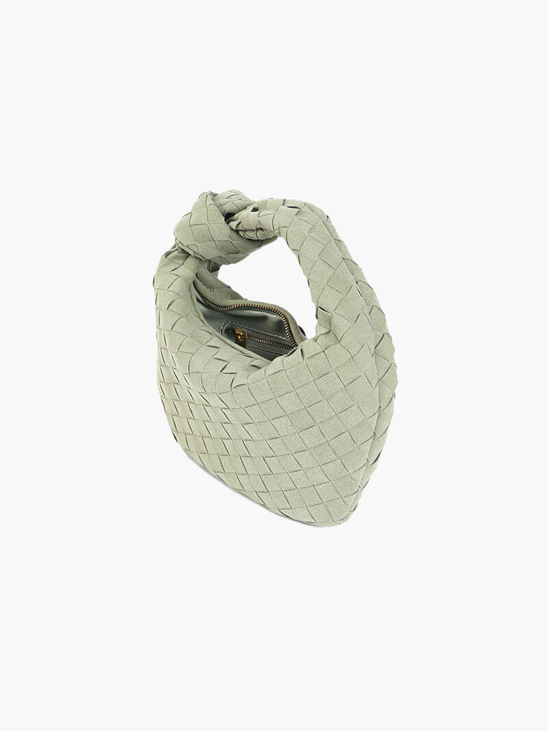 Stylish everyday mini bag: women's braided suede design for versatility.