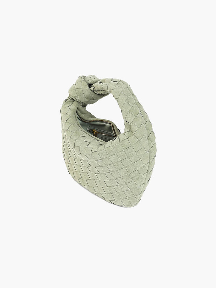 Stylish everyday mini bag: women's braided suede design for versatility.