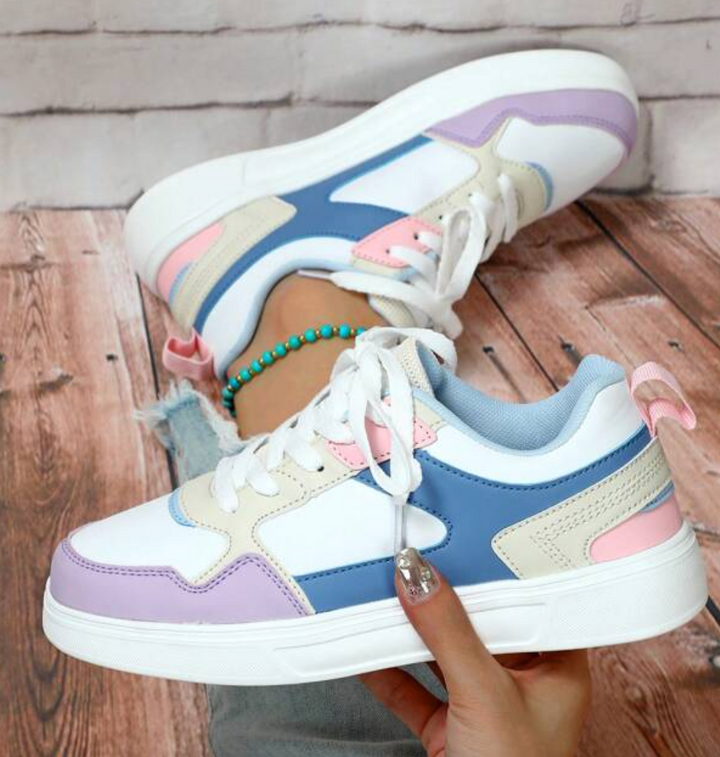 Designed patterned women's sneakers, comfortable and stylish for everyday fashion statements.