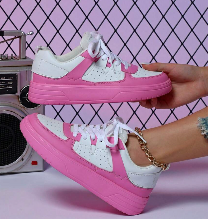 Vibrant patterned women's everyday sneakers, combining ultimate comfort with trendsetting fashion.