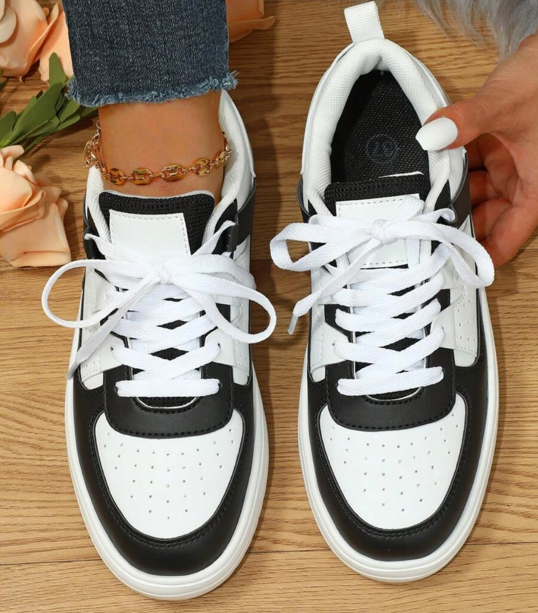 Everyday women's sneakers showcasing unique and stylish patterns, comfortable & chic.