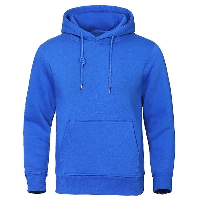 Men's pullover hoodie in a relaxed fit, a long sleeve warm sweatshirt for casual everyday wear.
