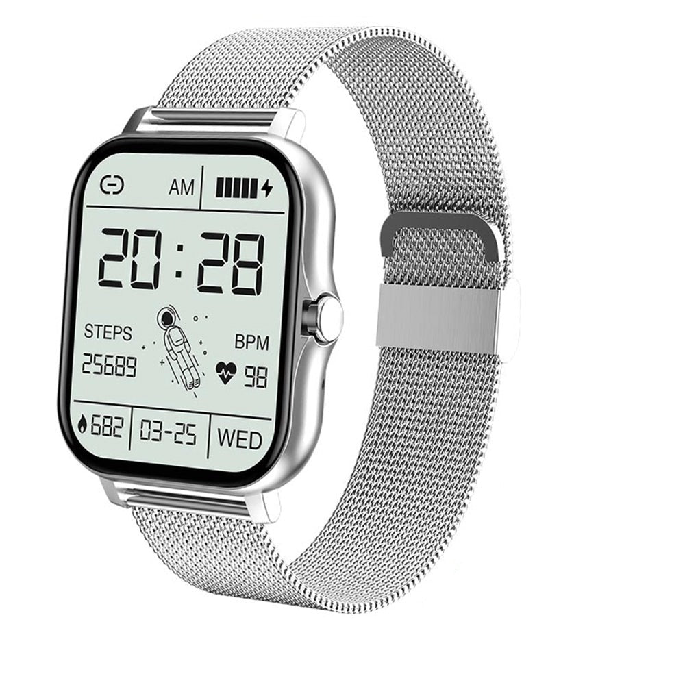 Versatile unisex smartwatch with activity tracking, health monitoring, Bluetooth calls & smart notifications.