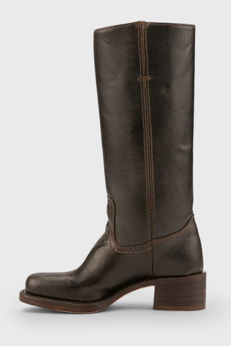 Classic knee-high heeled boots for women, crafted for enduring style and comfortable wear.